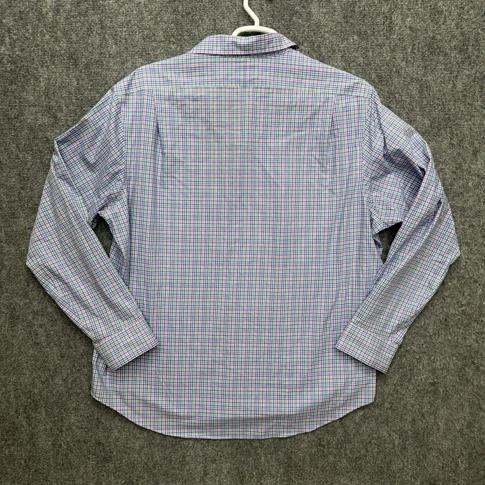 Polo Ralph Lauren Button Up Shirt Long Sleeve Men's size XXL 2XL blue pink plaid